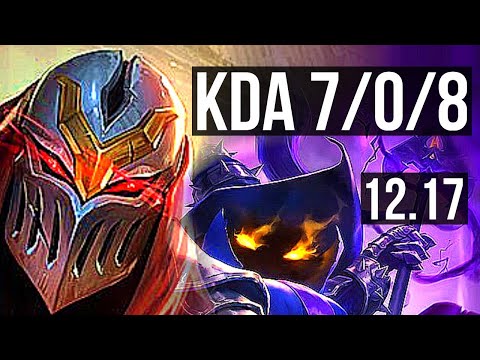 ZED vs VEIGAR (MID) | 7/0/8, 1.7M mastery, 800+ games, Godlike | EUW Grandmaster | 12.17