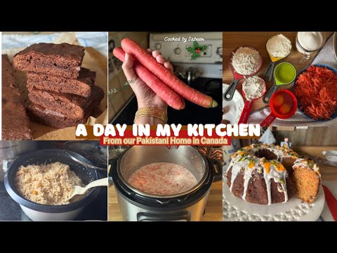 Viral Carrot Cake & Instant Pot Gajrella💕PakistaniMom in Canada Vlogs|Positive Vibes| CookedbySabeen