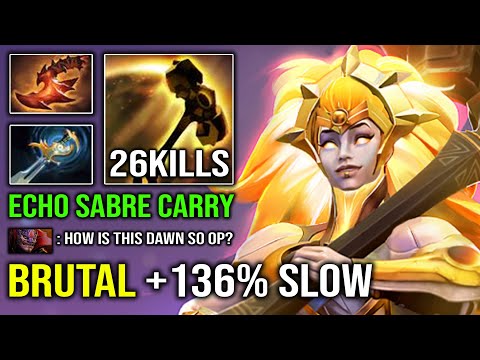 Just Buy Echo Sabre to Become Carry | WTF +136% Slow Super Offlane Dawnbreaker EZ Delete ALL Dota 2