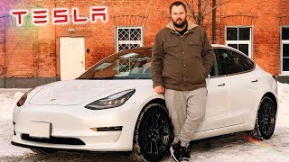 Смотреть онлайн Обзор Tesla Model 3, 2018 год