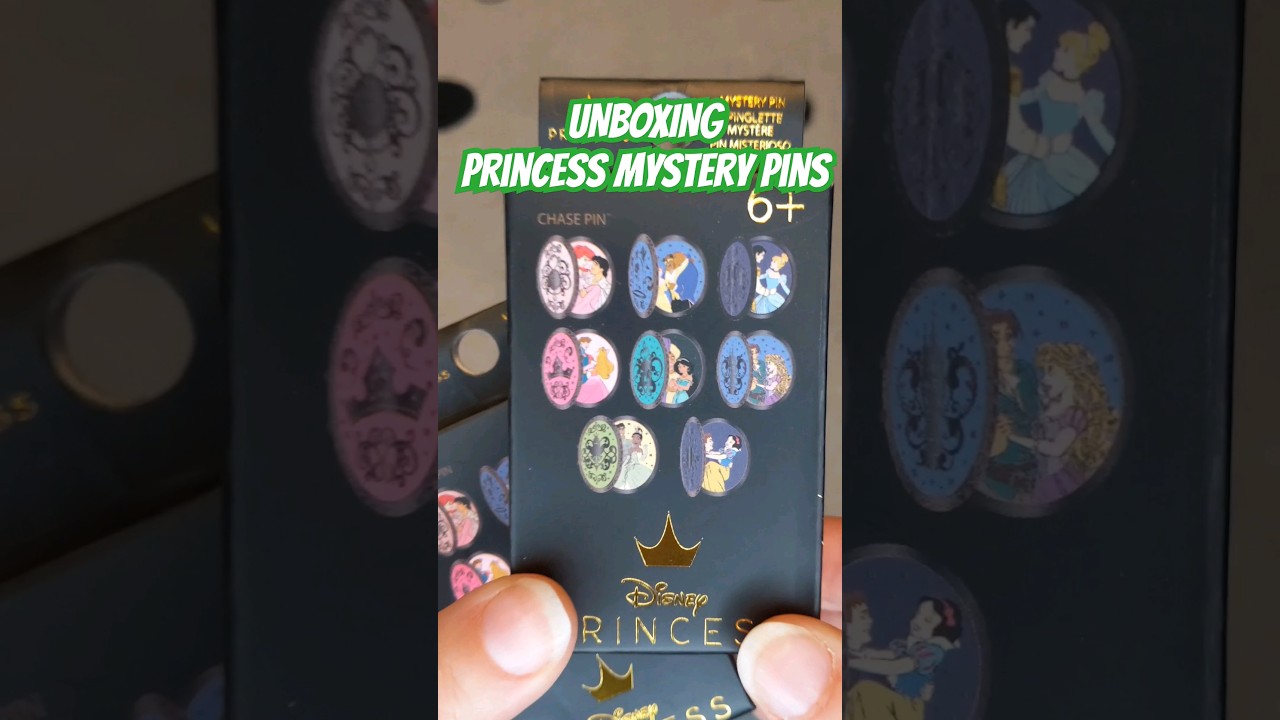 UNBOXING Princess 3D Locket Mystery pins 👑 #disneyprincess #disneypins #mysteryunboxing