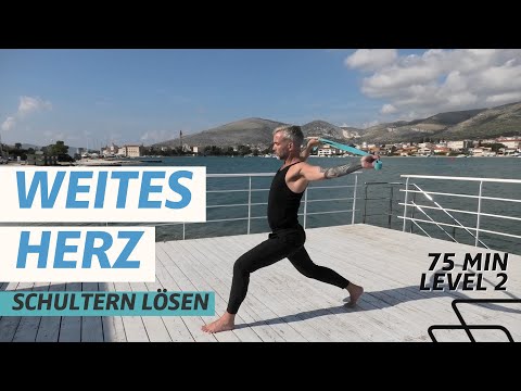 ⏰ 75:00 Minuten Yoga Flow für Herz und Schultergürtel | Tolle Gurtvariationen | Level 2