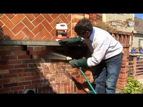 Part of a video titled Cleaning Brick and Stone - Outdoor HowTo From Home Work With Hank