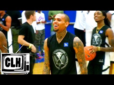 Chris Brown shows HANDLE and 3 point range at LudaDay Weekend - Chris Brown Has Game