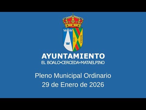 Pleno Municipal  29 de Enero de 2026