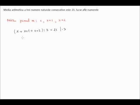 Exercitiu rezolvat, media aritmetica a numerelor naturale (5a113)