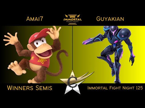 Immortal Fight Night 125 Winners Semis - Amai7 (Diddy Kong) vs Guyakian (Dark Samus) - SSBU