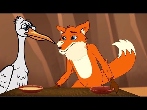 Le Renard et la Cigogne | Fable de La Fontaine |  dessin animé en français avec les P'tits z'Amis
