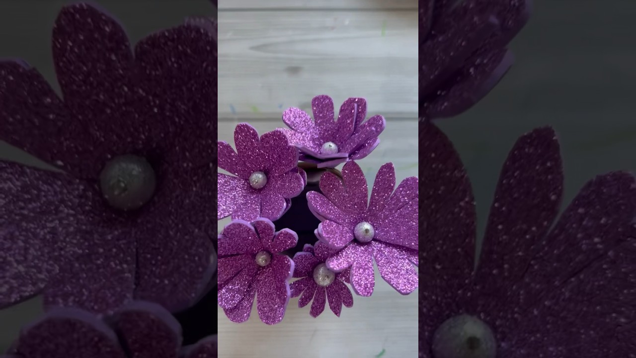 simple 5 minute felt flower DIY😵| how to make flower | #feltflower #diy #5minutecrafts