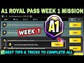 A1 Royal Pass Week 1 Mission Pubg Mobile