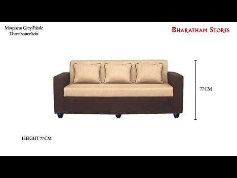 Morpheus Grey Fabric Three Seater Sofa   BS FSFTSSOFA 184