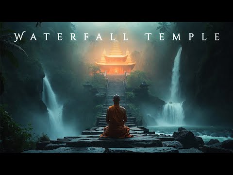 Secret Waterfall Temple - Clear All Negative Energy - Ethereal Meditative Ambient Music