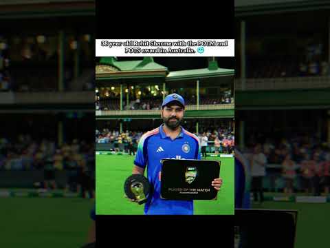 38 year old Rohit Sharma with the POTM and POTS award in Australia. 🥶