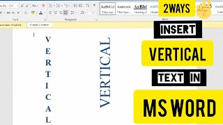 Vertical Text in MS Word | Insert Vertical Text | Microsoft Word Online | Microsoft word Office