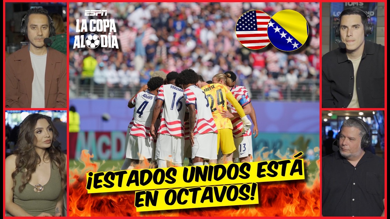 ESTADOS UNIDOS GANÓ pero NO CONVENCIÓ ante BOSNIA. Jugará contra BÉLGICA en OCTAVOS | La Copa Al Día