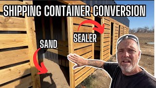 Preparing Sand Floor & Sealing Cedar Planks | Step 9 of 40-Foot Chicken Coop Build