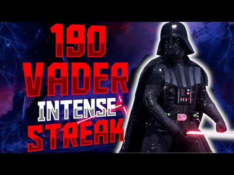 190 Darth Vader Intese Killstreak Against Targeters - Battlefront 2