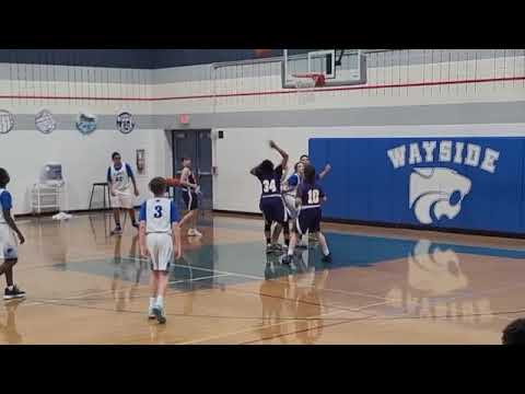 Victor James III basketball - 8th grade Creekview @ Wayside Middle