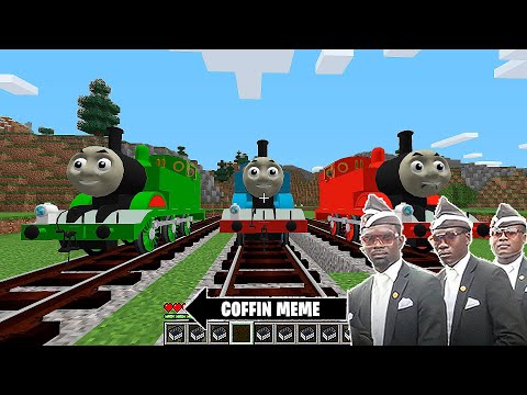Thomas the Tank Engine and Two Friends in Minecraft