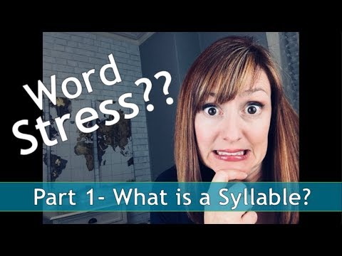 What is a Syllable? Word Stress in American English Part 1