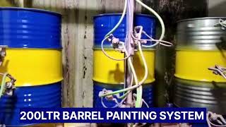 200 Litre Barrel Painting System — VR Coatings video