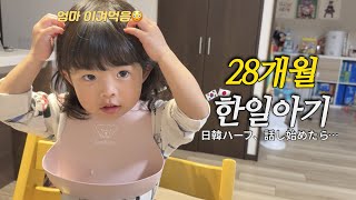 28개월 한일혼혈, 말 트이자 벌어지는 일💗 (한본어 귀여움 주의)