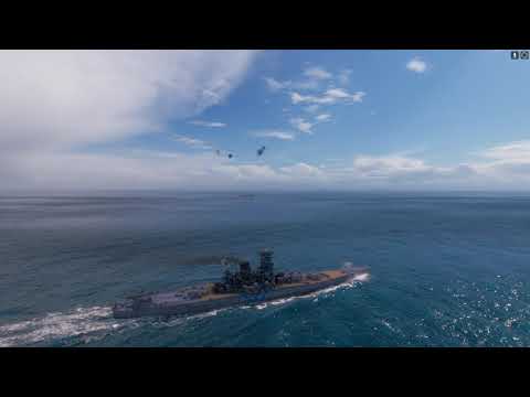 Yamato AA test (World of Warships)