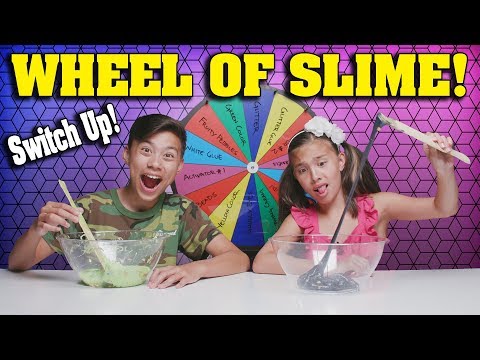 MYSTERY WHEEL OF SLIME CHALLENGE - SWITCH UP!!! Making Slime with Cereal and Popcorn! Video