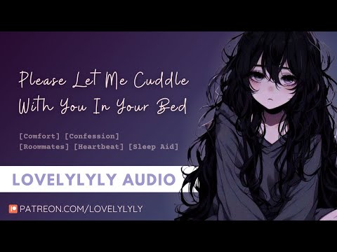 [ASMR] Shy Goth Roommate Cuddles You After a Rough Day 🖤 [F4M][Comfort] [Confession] [Heartbeat]