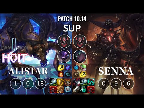DWG Hoit Alistar vs Senna Sup - KR Patch 10.14