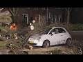 Ravage door Eunice: huizen ontruimd door vliegende dakpannen