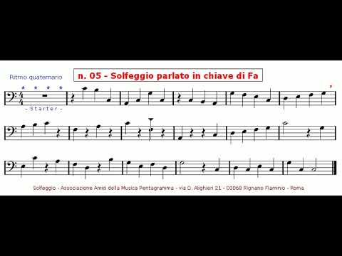 Solfeggi Chiave di Basso - esercizio n,05 - completo