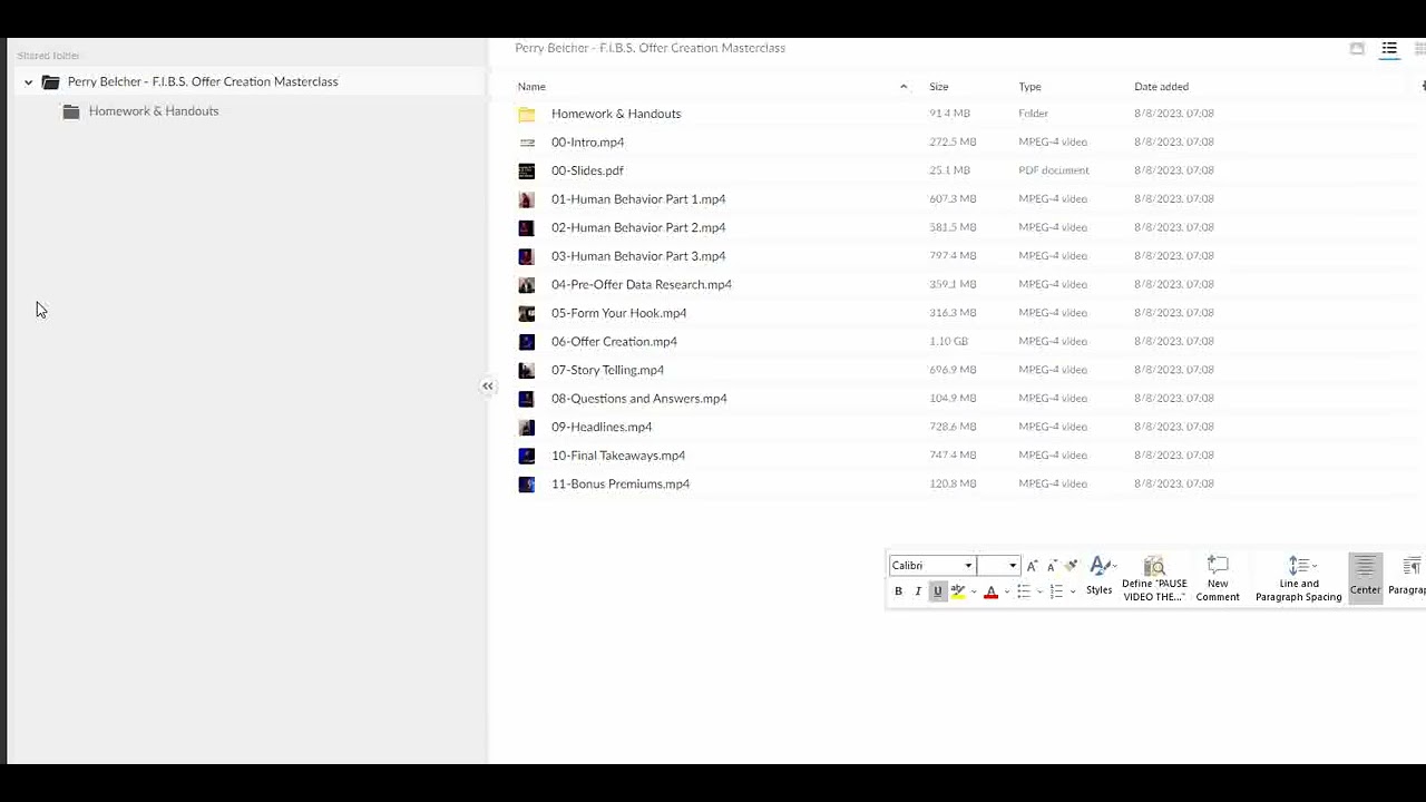 Perry Belcher – F I B S  Offer Creation Masterclass 2