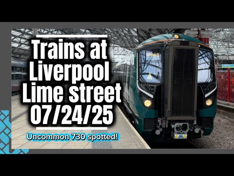 Train spotting at Liverpool lime Street station as of 2025 24th of July, 4K graphics 60fps￼