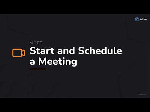 Start and Schedule a meeting