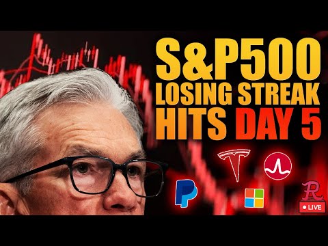 BITCOIN LIVE : S&P 500 FIVE DAY LOSING STREAK!
