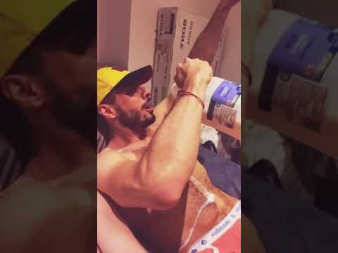 Katya taking a shower