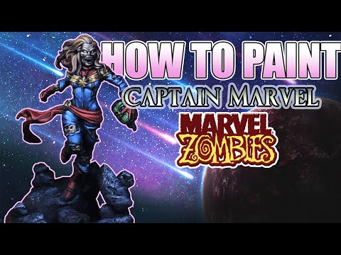 How To Paint Zombie Captain Marvel - Marvel Zombicide