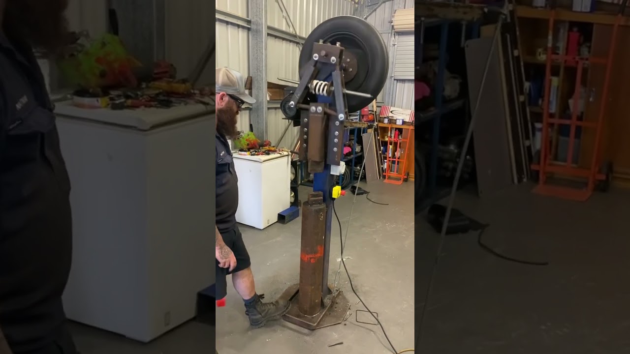 First Test of the freshly finished Power Hammer