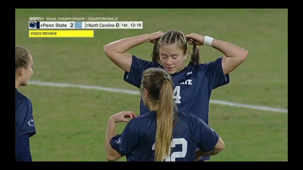 UNC vs Penn St W 11/29/24 - Flagged Offside Decision Leading To Goal - Reviewed - Stands - 34th Min