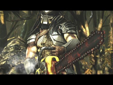 Mortal Kombat XL - LeatherFace/Predator Mesh Swap Intro, X Ray, Victory Pose, Fatalities Video