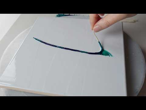 (1149) String pulling technique | Just Acrylic Paint & Water | Designer Gemma77