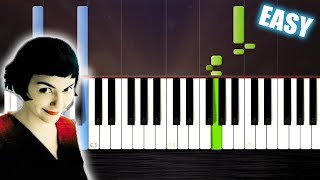 Video thumbnail of "Comptine d'un autre été - Amélie - EASY Piano Cover/Tutorial by PlutaX - Synthesia"