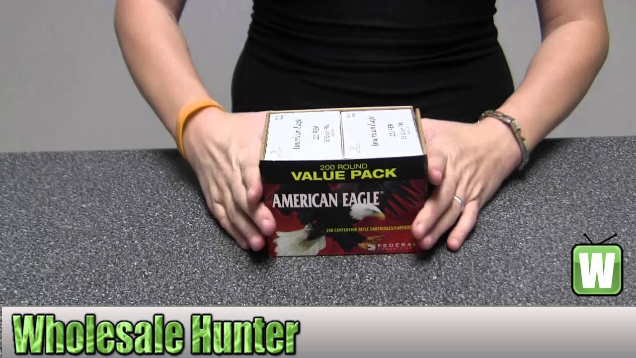 Federal Cartridge 223 Remington 55gr Full Metal Jacket Per 200 AEBP223B Unboxing
