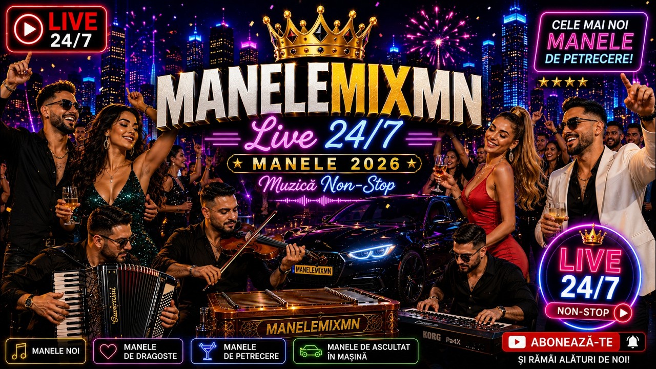 Colaj Manele - LIVE Manele 24/7 2026 | Cele Mai Noi Manele, Hituri și Petrecere Non-Stop