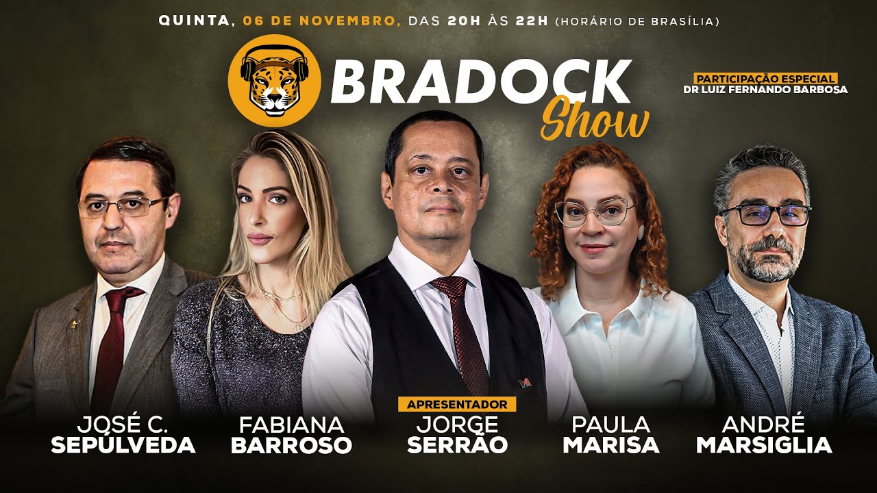 Bradock Show 06/11/25 - Serrão, Fabi Barroso, José Sepúlveda, André Marsiglia e Paula Marisa