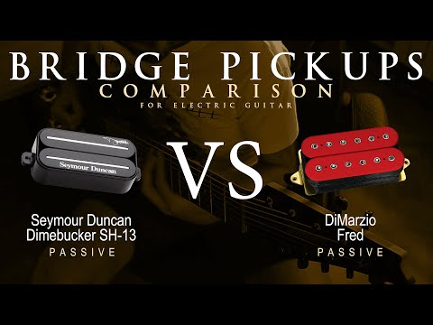 Seymour Duncan DIMEBUCKER SH-13 vs DiMarzio FRED - Bridge Guitar Pickup Comparison Tone Demo
