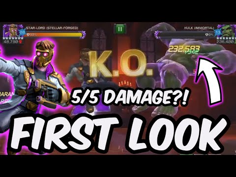 5/5 DAMAGE?! - Stellar-Forged Star-Lord Gameplay First Look Breakdown - Marvel Contest of Champions