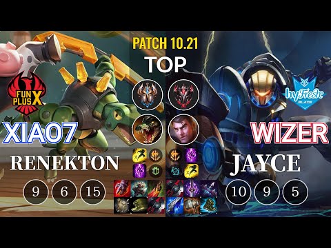 FPB xiao7 Renekton vs hyF Wizer Jayce Top - KR Patch 10.21