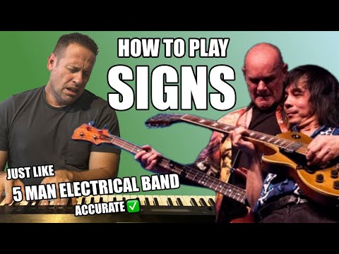 🎹 Learn To Play Piano | Signs by Five Man Electrical Band | Accurate Lesson | Correct Sheets ✅
